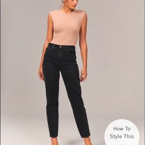 Abercrombie Stylish Faded Black Mom High Rise